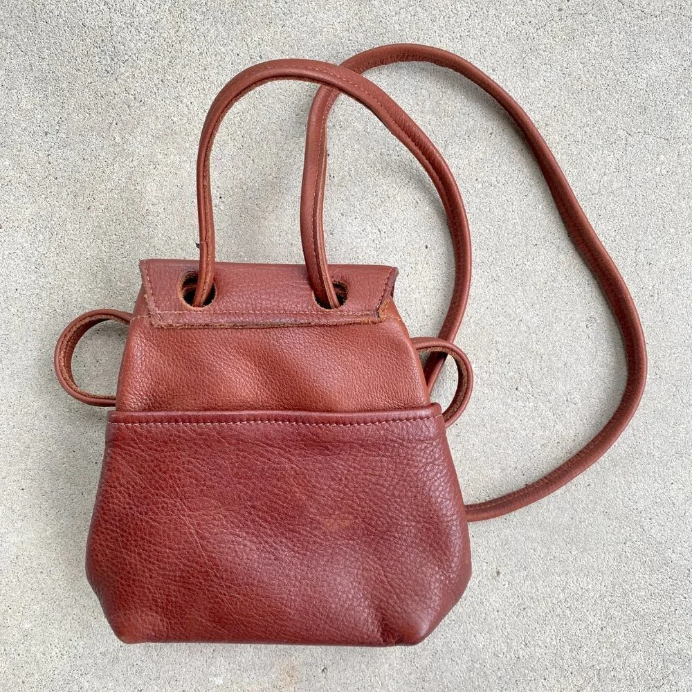Tom Thomas Brown Cowhide Leather Backpack